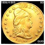 1806/4 8X5 BD-1 $2.50 Gold Quarter Eagle UNCIRCULA