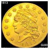 1813 $5 Gold Half Eagle UNCIRCULATED