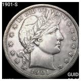1901-S Barber Half Dollar HIGH GRADE