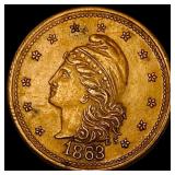 1863 Civil War Token - Army & Navy CLOSELY UNCIRCU