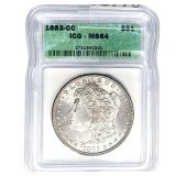 1883-CC Morgan Silver Dollar ICG MS64