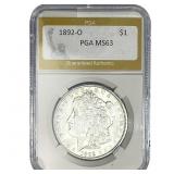 1892-O Morgan Silver Dollar PGA MS63
