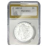 1897-O Morgan Silver Dollar PGA MS61