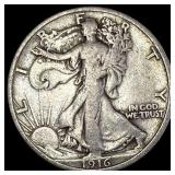 1916 Walking Liberty Half Dollar LIGHTLY  CIRCULA