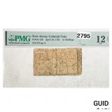 1759 15 Shillings N.J. Colonial Note PMG 12 F