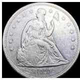 1840 Seated Liberty Silver Dollar NEARLY  UNCIRCU
