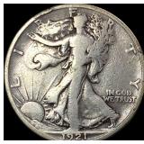 1921-S Silver Walking Liberty Half Dollar NICELY