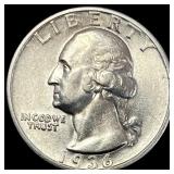 1936-D Silver Washington Quarter CLOSELY  UNCIRCU