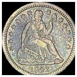 1842-O Seated Lib Silver Half Dime Nice  Toning N