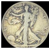 1921-S Walking Liberty Half Dollar LIGHTLY  CIRCU