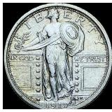 1917 FH Type 1 Standing Liberty Quarter  CHOICE A