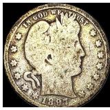 1897-O Silver Barber Quarter NEARLY  UNCIRCULATED