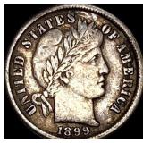 1899 Barber Dime LIGHTLY CIRCULATED