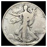 1938-D Silver Half Dollar Walking Liberty LIGHTLY