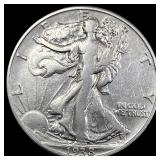 1938-D Walking Liberty Half Dollar NEARLY  UNCIRC