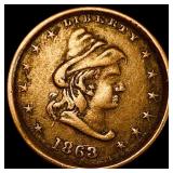 1863 Civil War Token - Liberty Head / Our Army CLO