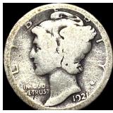 1921 Silver Mercury Dime NICELY CIRCULATED
