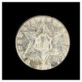 1858 Silver Three-Cent Piece UNCIRCULATED