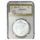 1901-O Morgan Silver Dollar PGA MS65