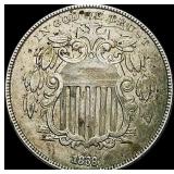 1868 Shield Nickel NEARLY UNCIRCULATED