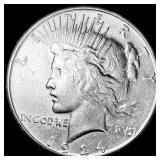 1924-S Silver Peace Dollar CHOICE AU