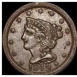 1849 Braided Hair Half Cent UNCIRCULATED
