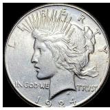 1924-S Silver Peace Dollar CLOSELY UNCIRCULATED