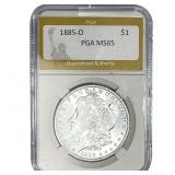 1885-O Morgan Silver Dollar PGA MS65
