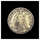 1857-O Silver Seated Liberty Dime LIGHTLY CIRCULA