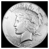 1927-S Silver Peace Dollar CHOICE AU