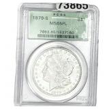 1879-S Morgan Silver Dollar PCGS MS65 PL