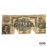 1861 $20 Confederate States of America Note 4