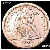 1849-O Seated Liberty Dime CHOICE AU