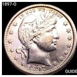 1897-O Barber Quarter CHOICE AU