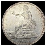 1877 Silver Trade Dollar CLOSELY UNCIRCULATED