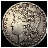 1891-CC Silver Morgan Dollar LIGHTLY CIRCULATED