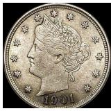 1901 Liberty Head Nickel CHOICE AU