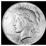 1934 Peace Silver Dollar CHOICE AU