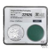 2019 Silver Eagle NGC MS70 Original US Mint Packag