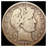 1897-O Barber Half Dollar NICELY CIRCULATED