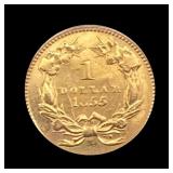 1855 Rare Gold Dollar CLOSELY UNCIRCULATED