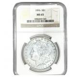 1869 Morgan Silver Dollar NGC MS65