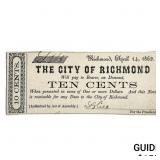 1862 10C City of Richmond Fractional Note