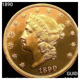 1890 $20 Gold Double Eagle CHOICE BU DMPL