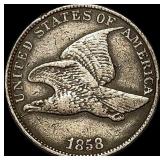 1858 Flying Eagle Cent ABOUT UNCIRCULATED