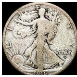 1916-D Walking Liberty Half Dollar NICELY CIRCULA