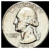 1938 Silver Washington Quarter CLOSELY UNCIRCULAT