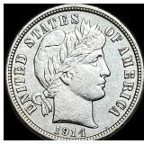 1914-D Silver Barber Dime CLOSELY UNCIRCULATED