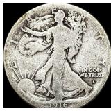1916-S Silver Walking Liberty Half Dollar  NICELY