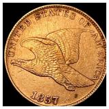 1857 Flying Eagle Cent NEARLY UNCIRCULATED